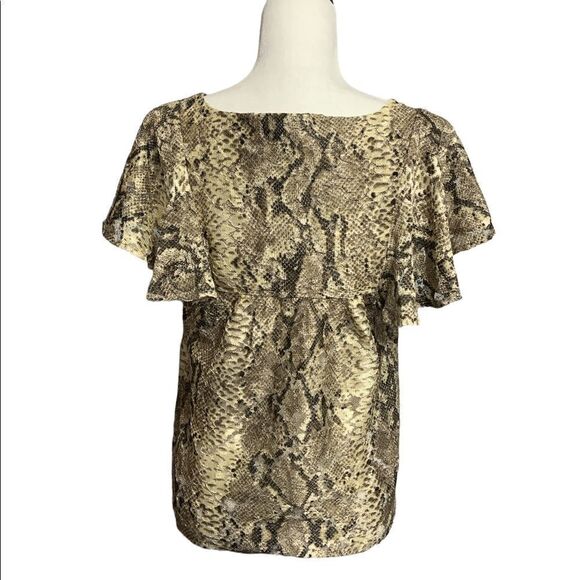 Anthropologie Eva Franco Willow Snake Printed Blouse - Picture 7 of 13